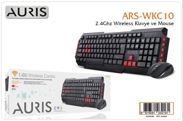 AURIS ARS-WKC10 Kablosuz Klavye Mouse Seti