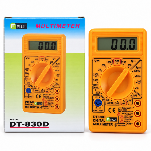 Fuji DT-830D Buzzerlı Dijital Multimetre Avometre Ölçü Aleti