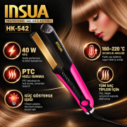 Insua HK-542 Profesyonel Seramik Saç Düzleştirici 40W