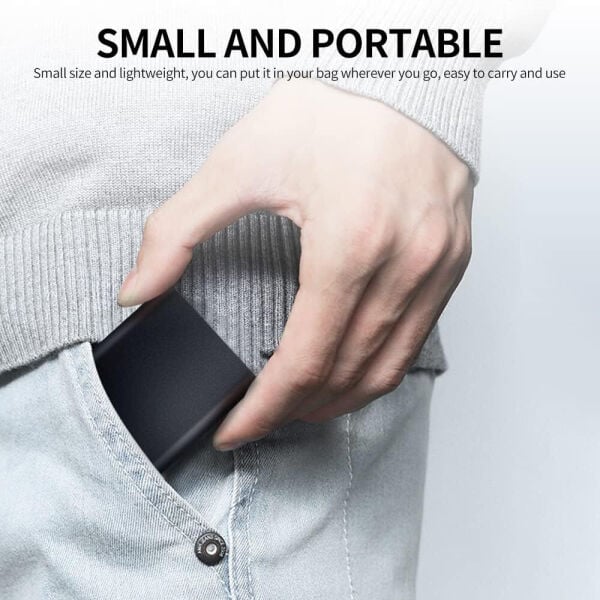 Genel 1TB Type-C Mobil Katı Hal Sürücüsü Taşınabilir SSD USB3.1 Arayüzü Darbeye Dayanıklı Alüminyum Alaşımlı Katı Hal Sürücüsü Siyah