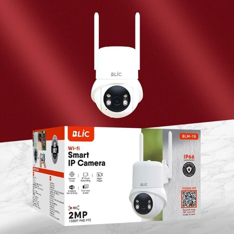 Blic BLM-78 2MP Akıllı IP Kamera | İnsan Takipli, Gece Görüşlü, WiFi Güvenlik Kamerası