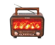 Torima D72 Açık Kahve Nostalji Kablosuz Speaker Bluetooth Hoparlör Radyo Solar