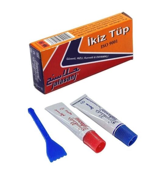 İran Yapıştırıcısı 18 gr İkiz Tüp 1 Adet Metal Yapıştırıcı Çift Karışımlı Demir Çelik