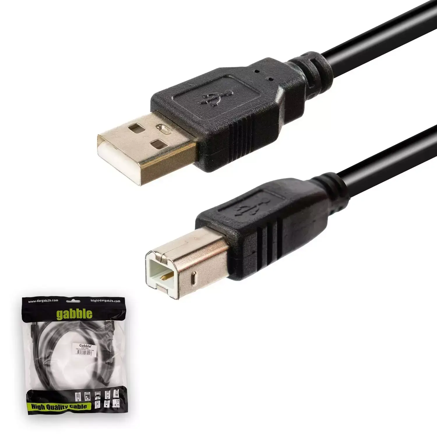 Gabble GAB-YK03 3mt Usb 2.0 Yazıcı (Pirinter) Kablosu
