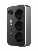 Blic FTR-02 Akım Korumalı 3 Yol Priz 2 Usb 1 Type-c 2m Kablo