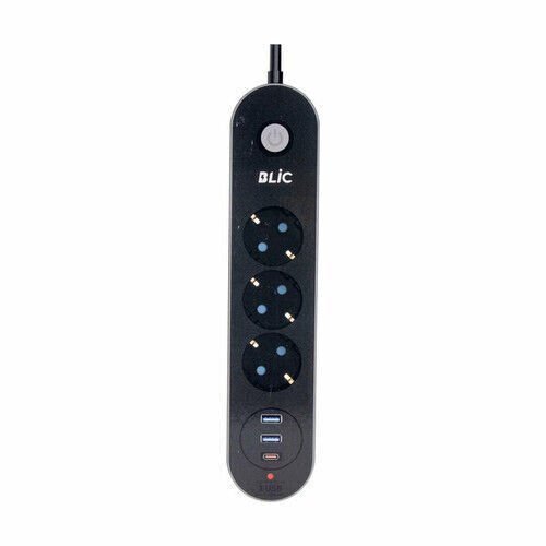 Blic FTR-01 - 3 Priz / 3 USB Girişli Termal Akım Korumalı Priz