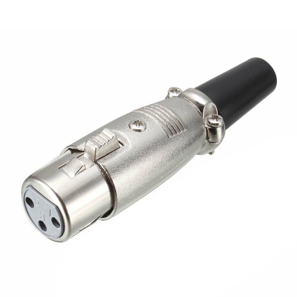XLR 3-Pin Dişi Lehim Tipi Metal Enstrüman Konnektörü