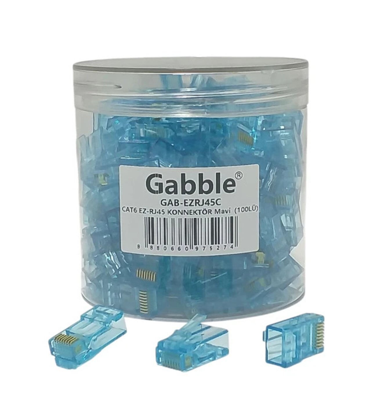 EZ RJ45 Cat6 Soket Konnektör 100 Adet Renkli EZ-RJ45 R31