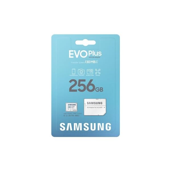 Samsung Evo Plus MB-MC256KA Class 10 UHS-I U3 A2 V30 256 GB Micro SD Kart