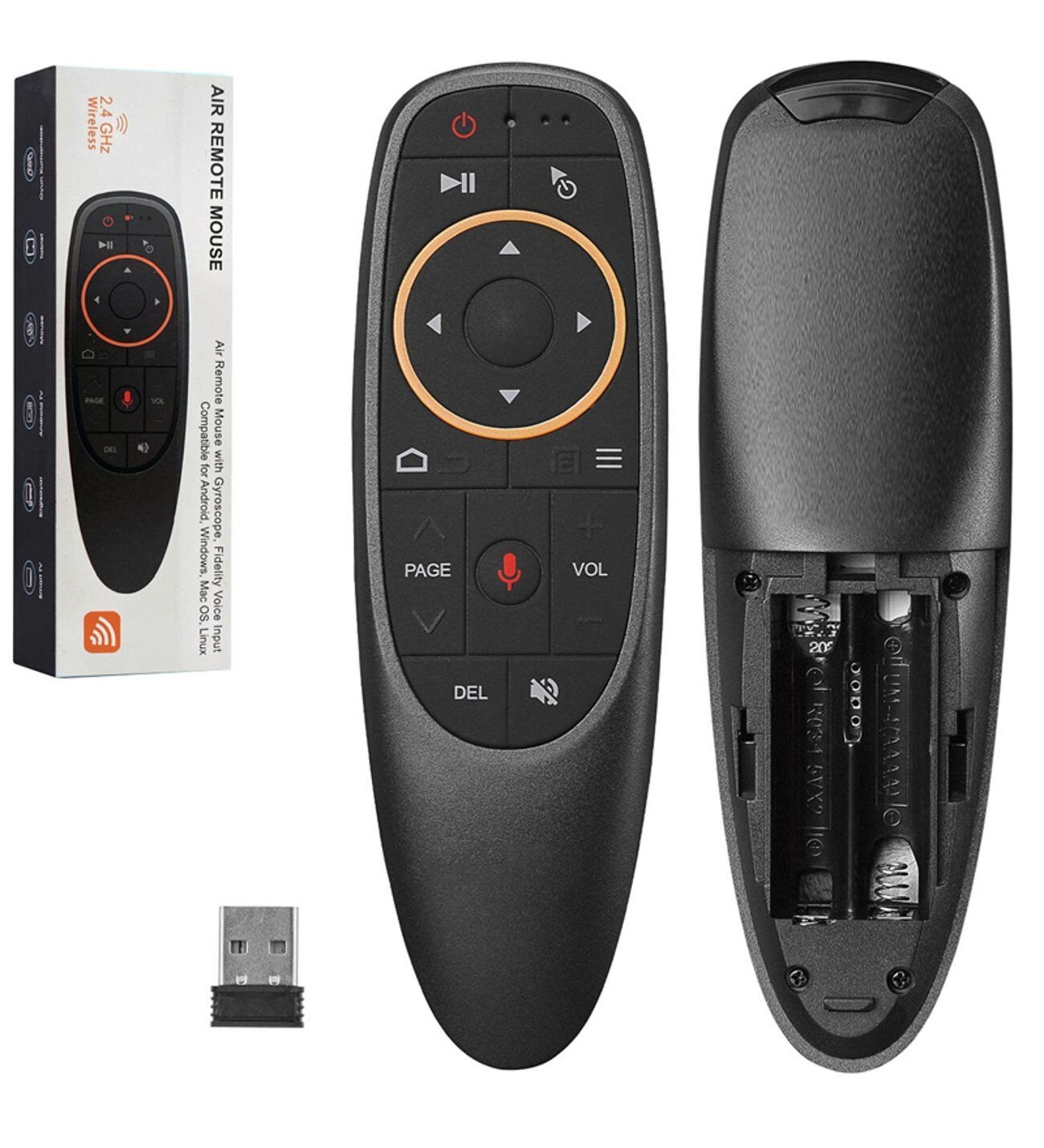 Akıllı Kumanda Fly Air Mouse Ses Komutlu Smart TV TVBOX PC ve Telefon Uyumlu