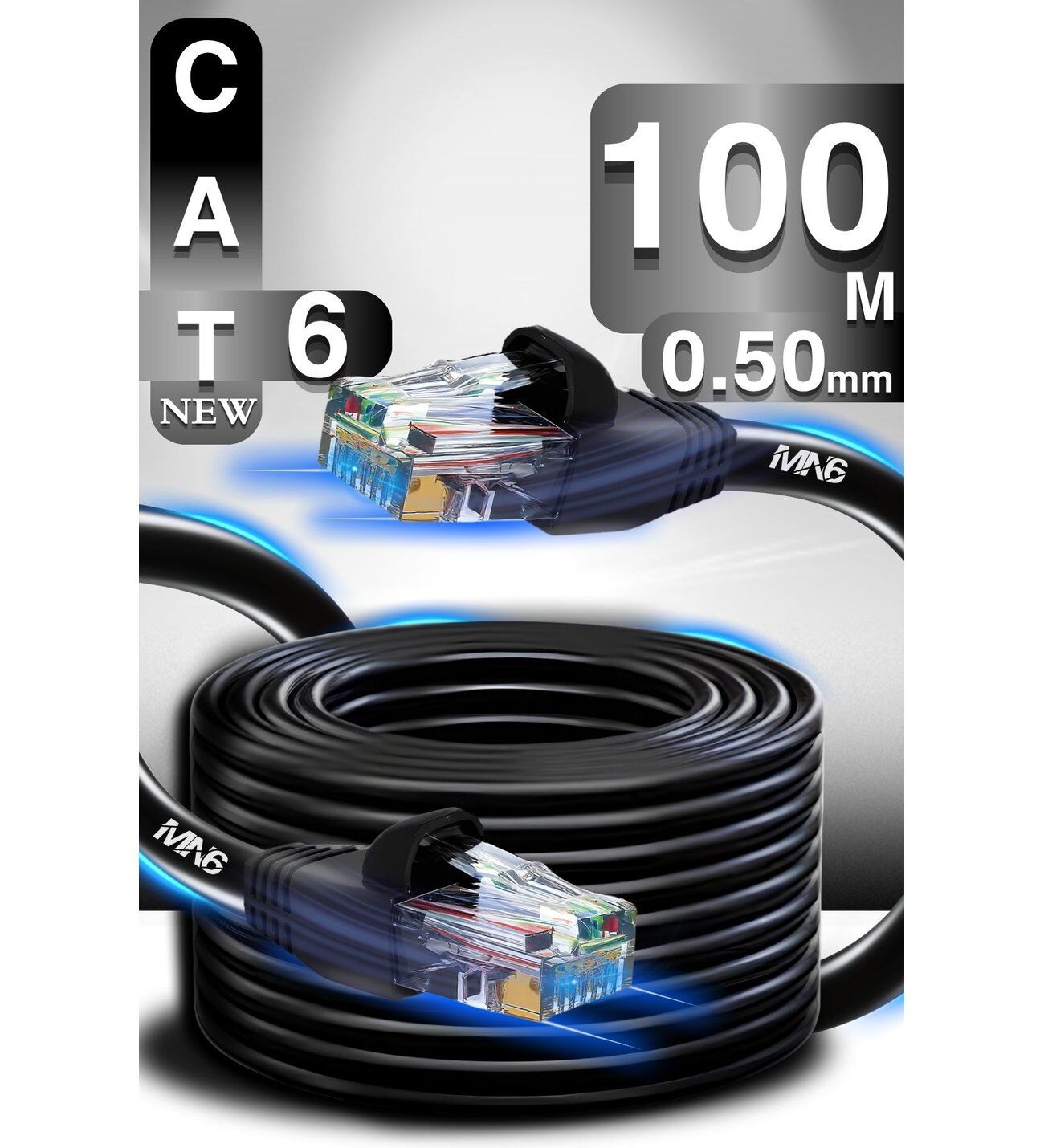 Yüksek Kalite Utp 23Awg 0.58 MM Dış Ortam Cat6 Outdoor Kablo 90 Metre