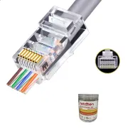 Netojen NT-326 Yeni Nesil Geçişli 100lü Paket Cat6 Konnektör