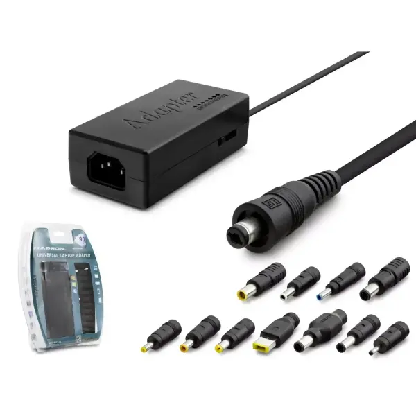Hadron HDX8868 90W Universal Laptop Adaptörü - 8 Farklı Uçlu Çok Fonksiyonlu Şarj Cihazı