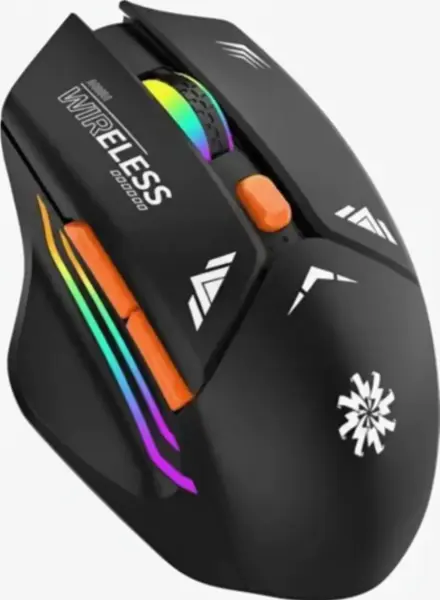 BWM1 RGB Işıklı Şarjlı Kablosuz Mouse Siyah | 6 Tuşlu & Sessiz