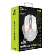 BWM1 RGB Işıklı Şarjlı Kablosuz Mouse Beyaz | 6 Tuşlu & Sessiz
