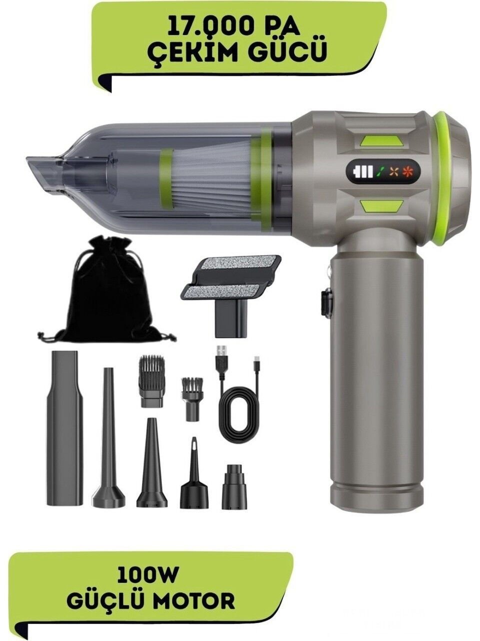 Auhma Ahv-20 Hem Üfleyen Hem Çeken Çok Amaçlı Araç Süpürgesi