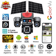 Avenir AV-S445 8MP 4K Solar Güneş Enerjili WiFi Kamera