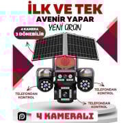 Avenir AV-S446 12MP 4 Kameralı 3 PTZ Güneş Enerjili Kamera
