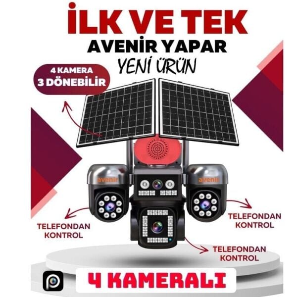 avenir 2 solarlı sim kartlı s446  kamera