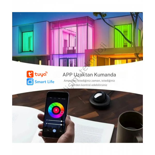 Fulltech Akıllı Rgb Led Ampül 9w 800 Lümen Wifi Tuya -4Lü Paket