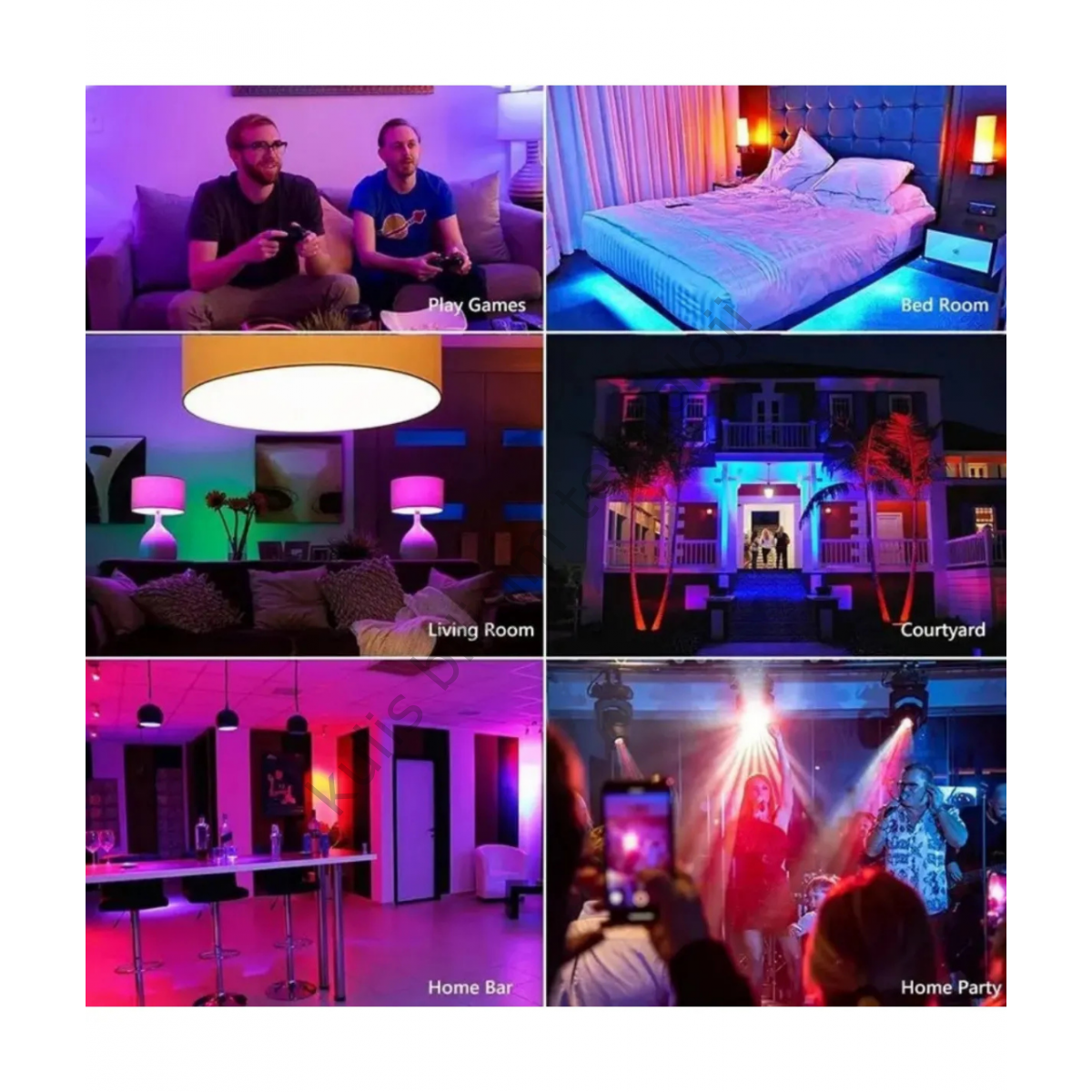 Fulltech Akıllı Rgb Led Ampül 9w 800 Lümen Wifi Tuya -4Lü Paket