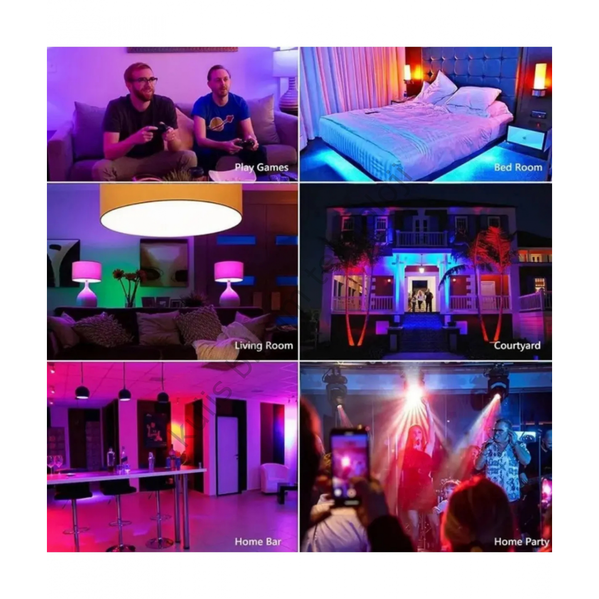 Fulltech Akıllı RGB LED Tuya Lamba 9W 800 Lümen WiFi Tuya 4'lü Paket