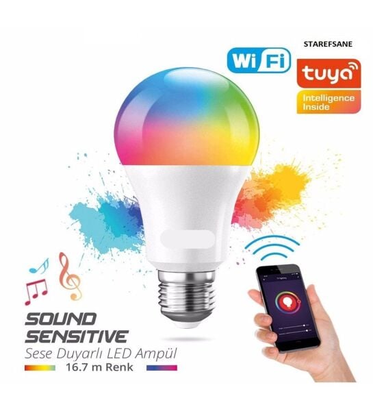 Fulltech Akıllı Rgb Led Ampül 9w 800 Lümen Wifi Tuya -4Lü Paket