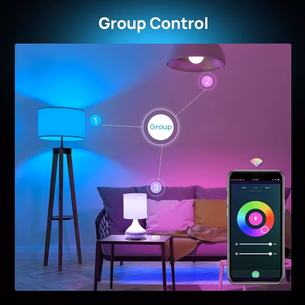 Fulltech Akıllı RGB LED Tuya Lamba 9W 800 Lümen WiFi Tuya 4'lü Paket