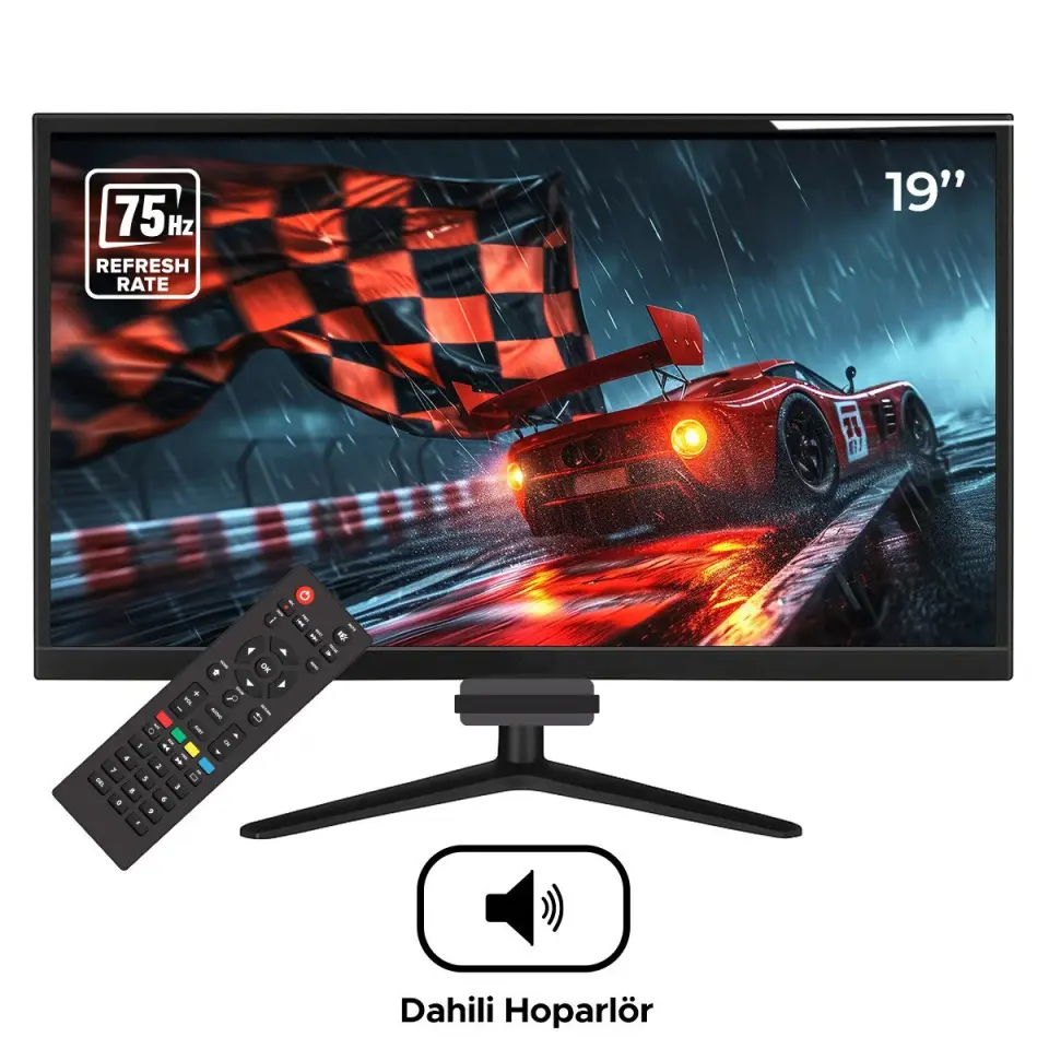 19inc 75hz sencrom dahili hoparlör monitör