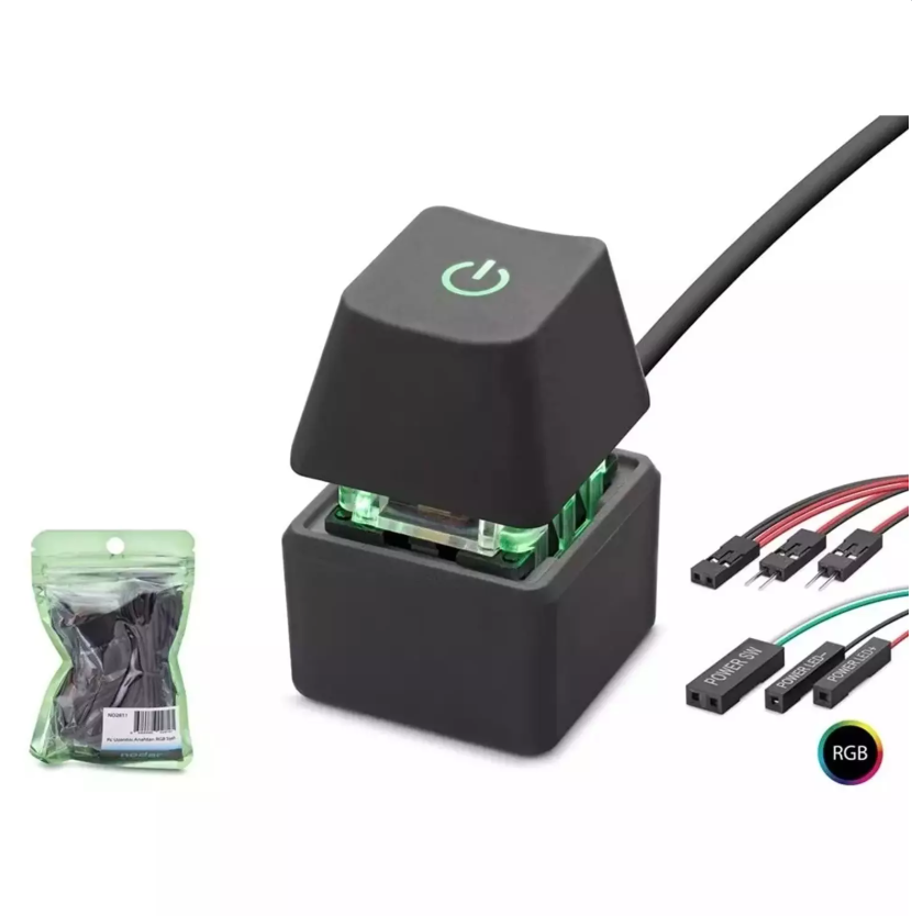 Nodar Nd2811 RGB Siyah Harici PC Açma Kapama On/Off Switch