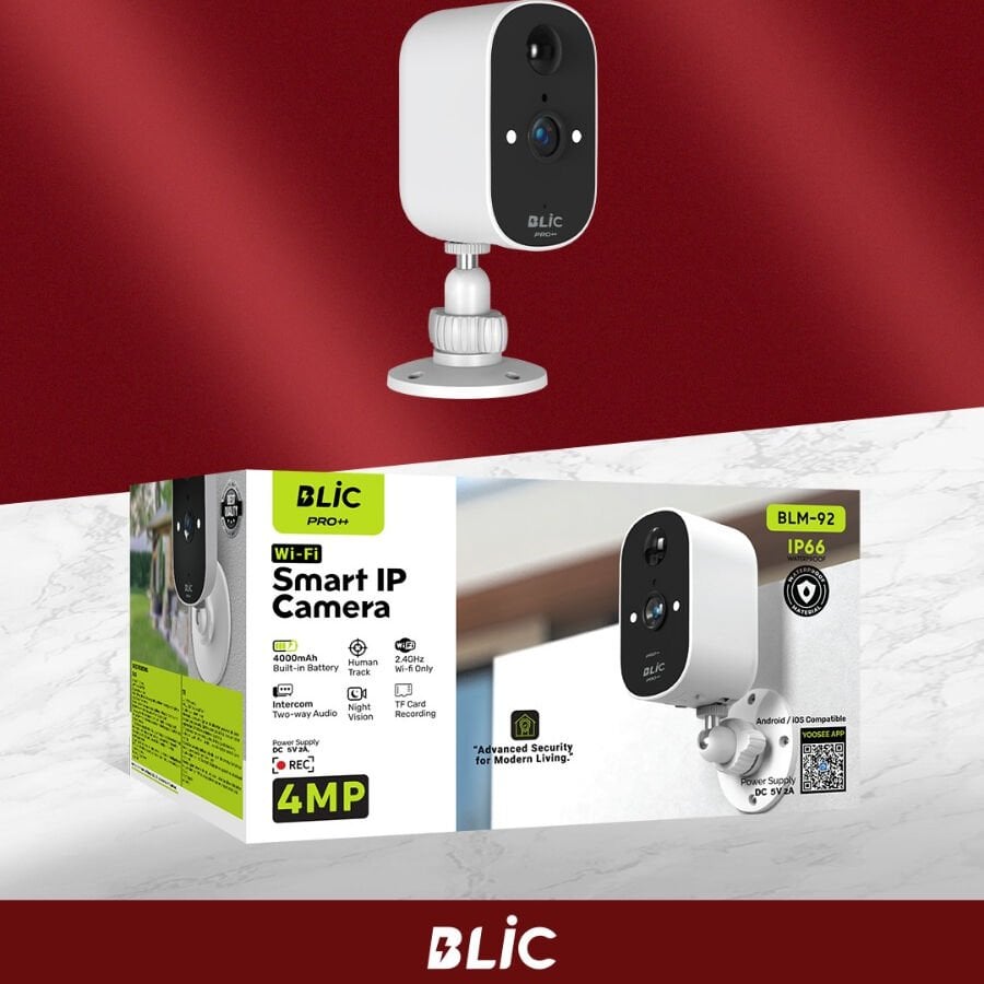 Blic BLM-92 4MP Yoosee Kablosuz Akıllı WiFi Bataryalı Kamera