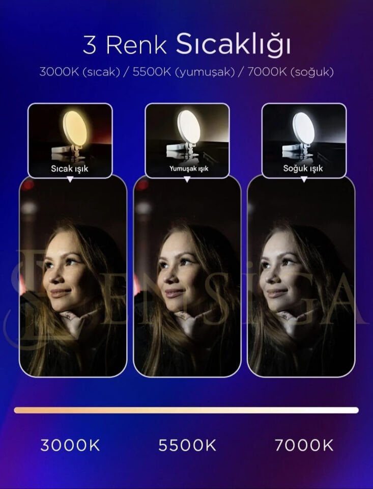 şarjlı selfi ışığı
