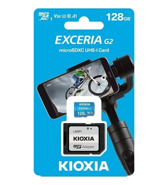 Kıoxıa 128gb Exceriag3, Lmex3l128gg2, A2 V30 4k, Cl10, 160mb/s, Microsd Kart Bellek