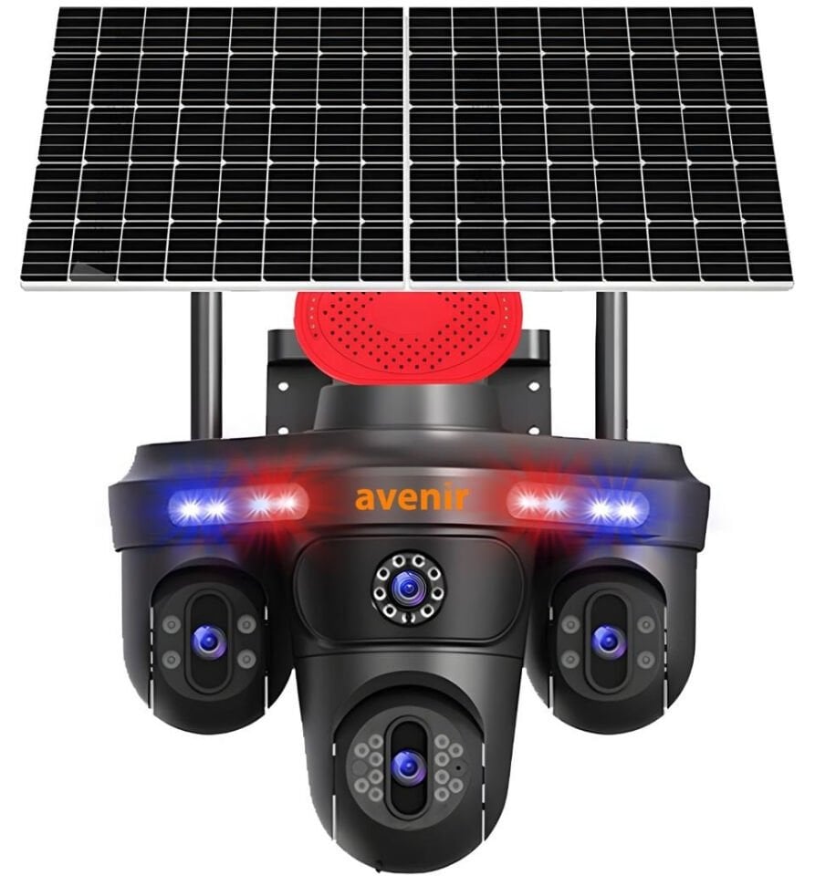 Avenir AV-S439 3 Lens 3 PTZ Solar 4G Sim Kartlı Kamera