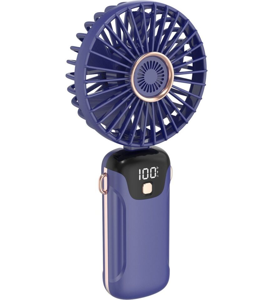Blic BWFN5 LED Ekranlı Taşınabilir Mini El Fanı - Mor (SL608)