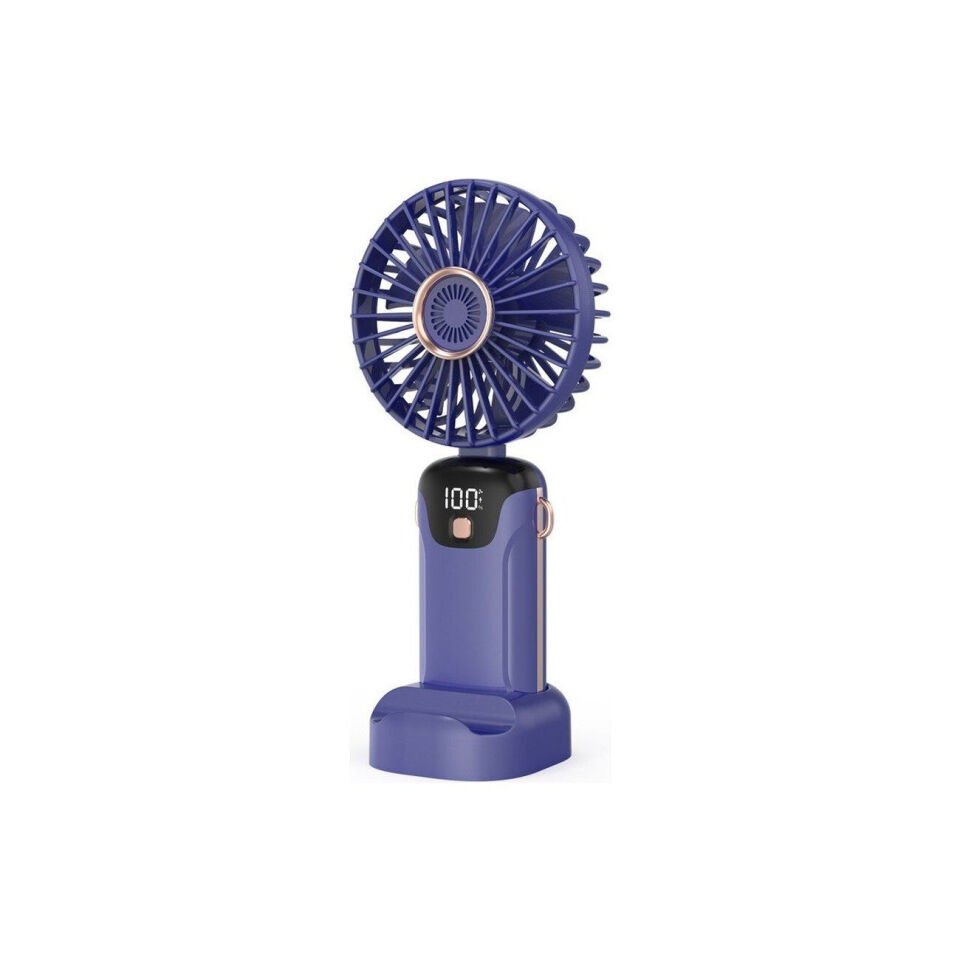 Blic BWFN5 LED Ekranlı Taşınabilir Mini El Fanı - Mor (SL608)