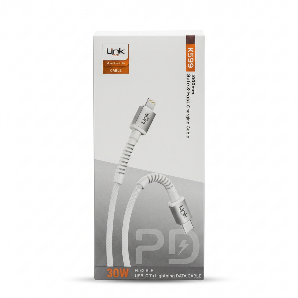 Link Tech K599 30W Usb-c to Lightning 1 mt Hızlı Şarj Kablosu