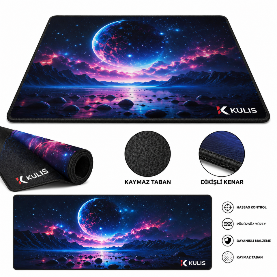 Büyük Mouse Pad Tekno-Kulis KLS-702 Desenli Gaming Mouse Pad 700x300x3mm