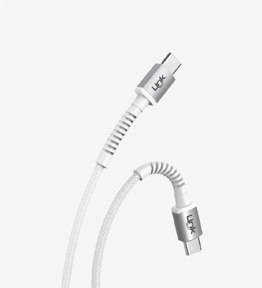 LinkTech K598 60W PD Type-C to Type-C Şarj Kablosu 1 Metre Örgülü
