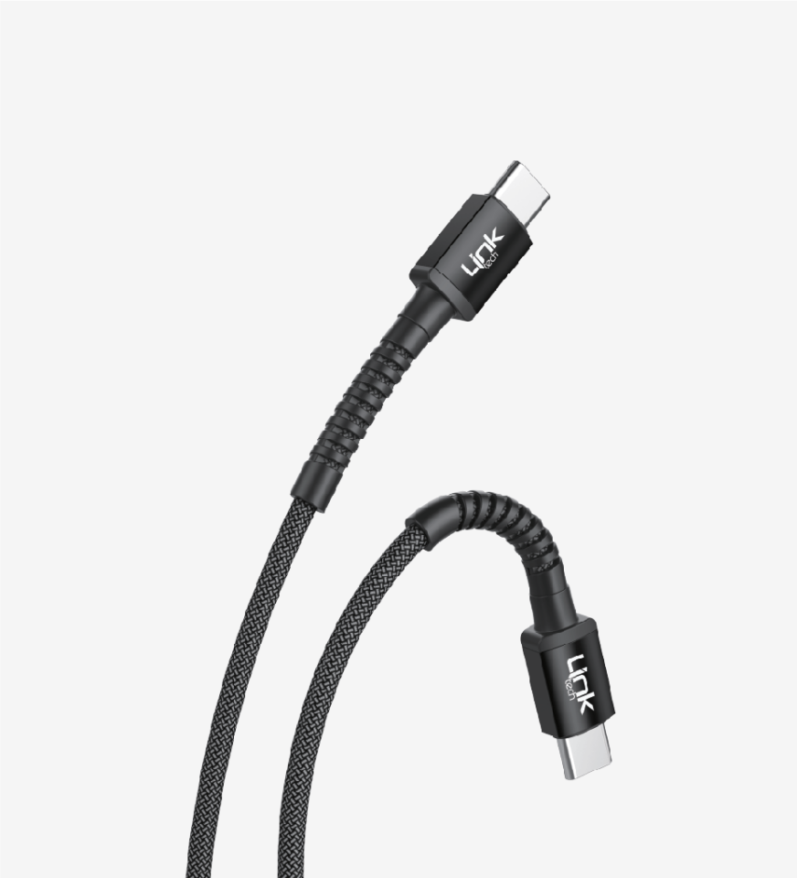 LinkTech K598 60W PD Type-C to Type-C Şarj Kablosu 1 Metre Örgülü