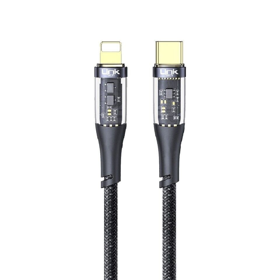 Linktech Şarj Kablosu K673 Type-C Lightning 27W 3A 1.3 Metre Örgü Kablo