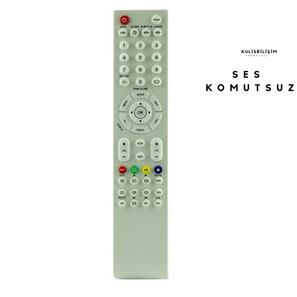 Sunny Uyumlu Beyaz Led Tv Kumandası RC0245 LCD Cihaz Muadili-30516